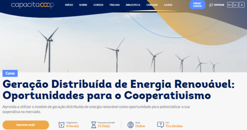 Curso de Geração Distribuída de Energia Renovável: Oportunidades para o Cooperativismo